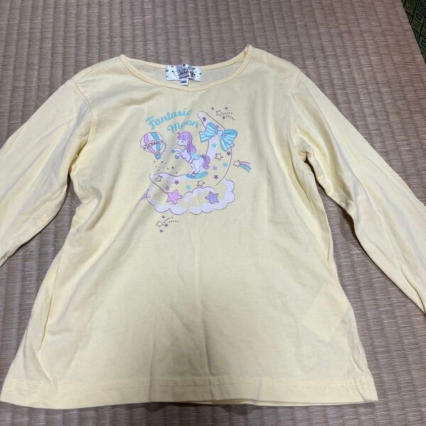 キャティー キッズ 長袖Tシャツ 120 イエロー系 女の子
