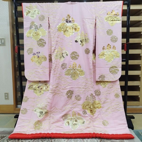 【希少】【一点物】色打掛 ピンク 桜色 花嫁衣装 花嫁和装 着物 和装 レディース