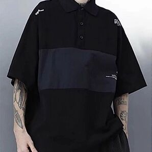 【 Harsh and Cruel 未使用 】半袖 ブラック ビッグサイズ ポロシャツ