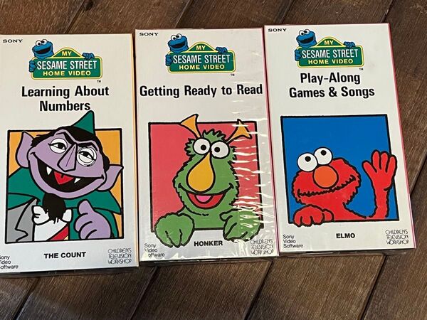 ★セサミストリート 英語 ビデオシリーズ3本セット まとめて 英会話★vhs