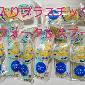 プラスチックフォーク7P&スプーン3Pセット (5本入)10P