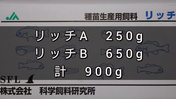科学飼料研究所 リッチA250gリッチB650g 計900g メダカ めだか 金魚 エサ 餌 ネコポス発送