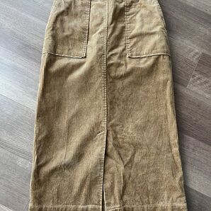 【極美品】グローバルワークス コーデュロイスカート ベージュ ミモレ丈