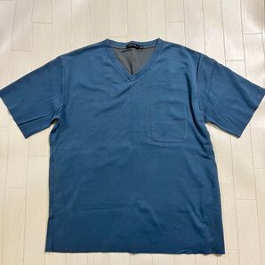 ニコアンド Vネック 半袖 Tシャツ カットソー 向井理 坂口健太郎 ジャージ ポケット