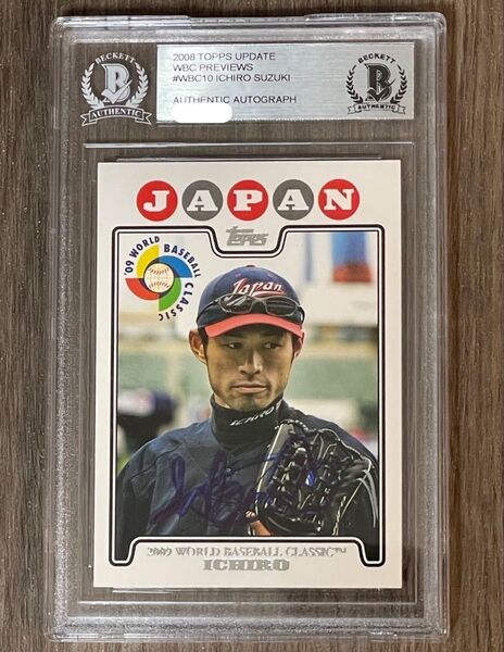 鑑定済 TOPPS WBC09 イチロー 直筆サイン 侍ジャパン 日本代表 2009 トップス ICHIRO 殿堂入り マリナーズ