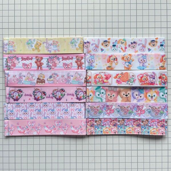 【SALE】ダフフレ グログランリボン 12絵柄 リボンセット⑨