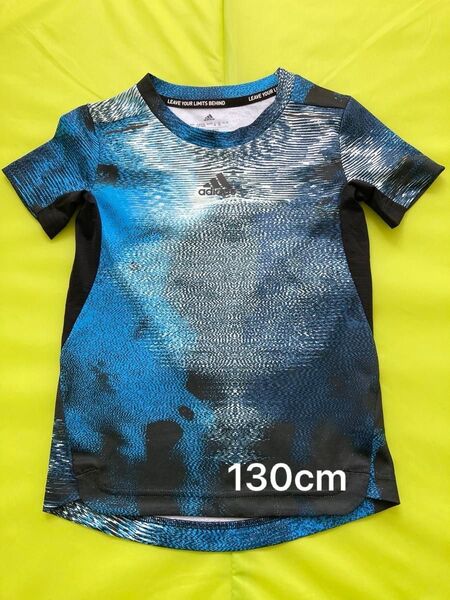adidas アディダス キッズ トレーニングウェア Tシャツ ブルー系 130 AEROREADY