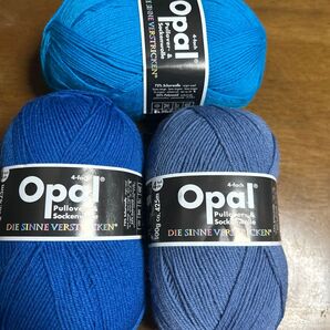 Opal 毛糸 単色3玉