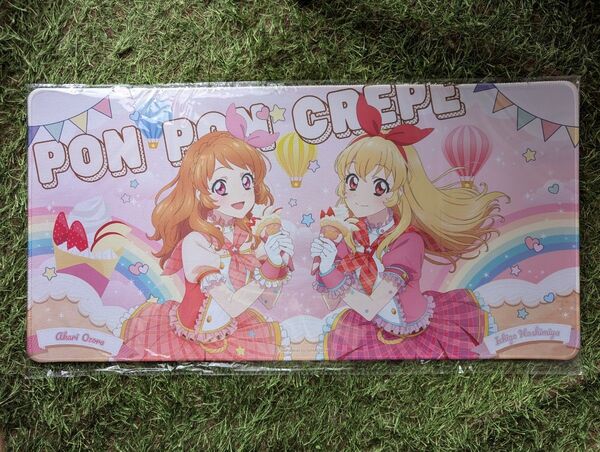 アイカツ!あかりGeneration マリオンクレープ 描き下ろしデスクマット 大空あかり 星宮いちご コラボ