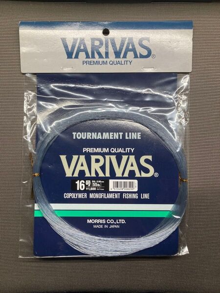未使用品 バリバス( VARIVAS )TOURNAMENT LINE 16号 55lb 0.66mm