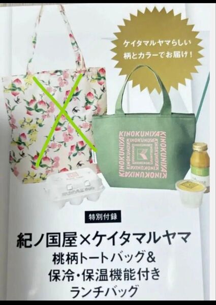 オトナミューズ 付録紀ノ国屋 ケイタマルヤマ 保冷 ランチバッグ