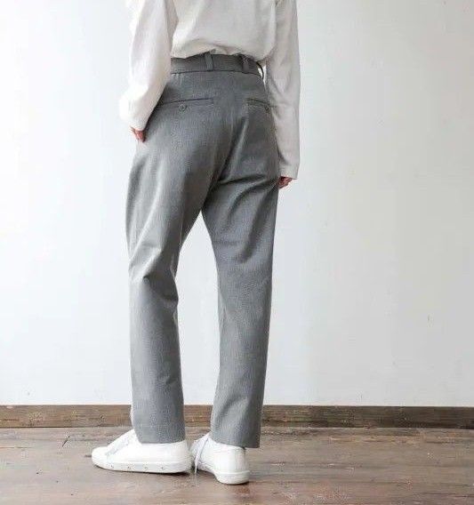 YAECA / ヤエカ CONTEMPO テーパードワイドパンツ スラックス ボトムス ズボン メンズ 日本製 ライトグレー