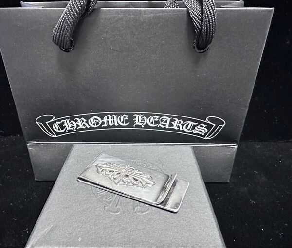 【極美品】CHROME HEARTS マネークリップ フローラルクロス
