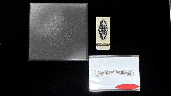 【極美品】CHROME HEARTS マネークリップ フローラルクロス