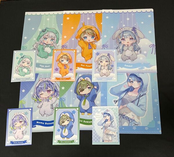 非売品 ななしいんく GIGO クリアファイル&ポストカード 6種まとめ売り