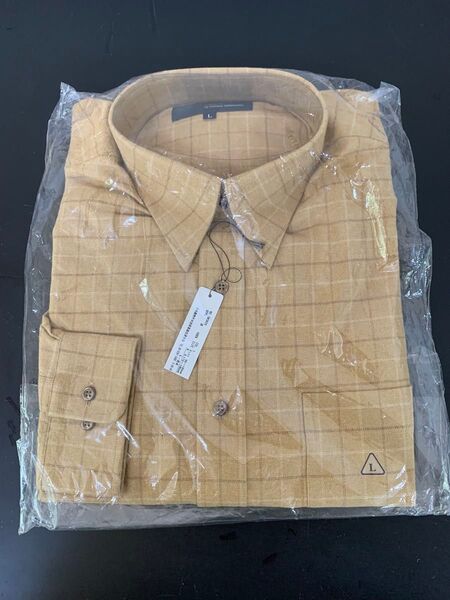The Gentlemen's Brotherhood 長袖シャツ L ベージュ チェック柄 未使用