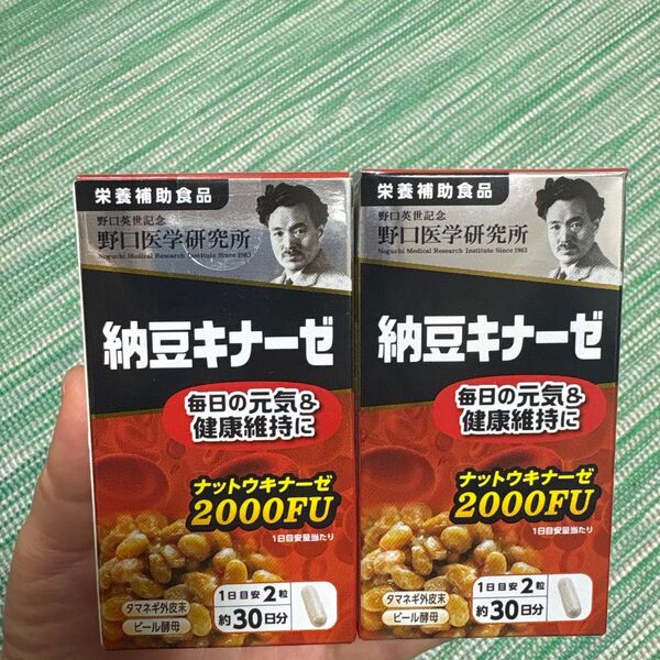 野口医学研究所納豆キナーゼ 2000FU 30日分*2 賞味期限2027/3