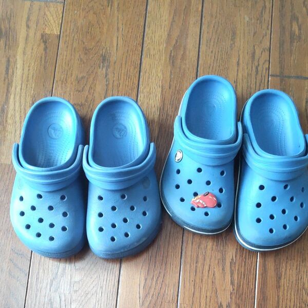 クロックス 20cm J1 サンダル 2足まとめ売り 男の子 ボーイズ 青 crocs クロックバンド