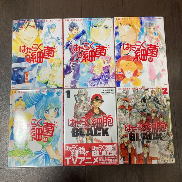 はたらく細胞 BLACK 、はたらく細菌 6冊セット
