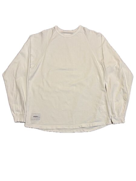 wtaps ダブルタップス ロンT M カットソー 長袖Tシャツ ホワイト
