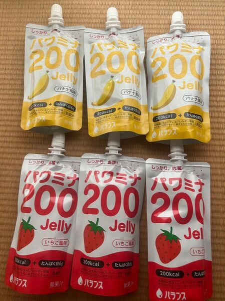 パワミナ200kcalゼリー いちご&バナナ味 6個セット