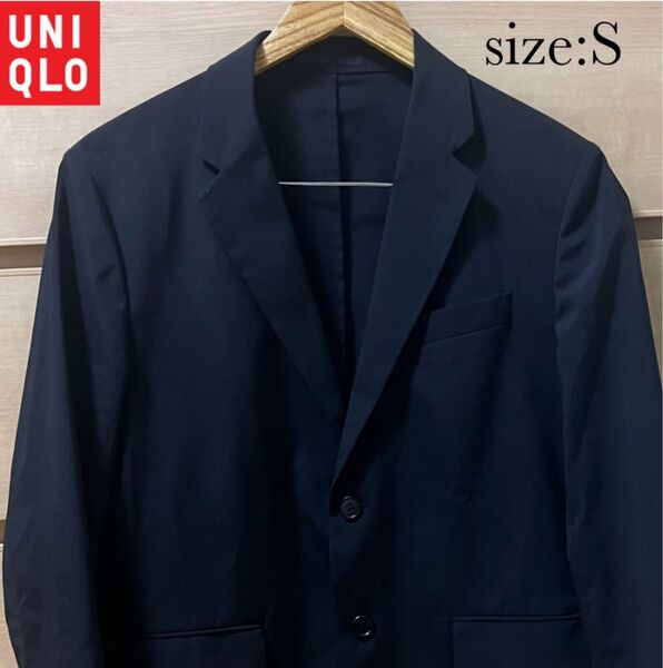 【複数割】ユニクロUNIQLO 感動ジャケット コットンライク 黒 Sサイズ