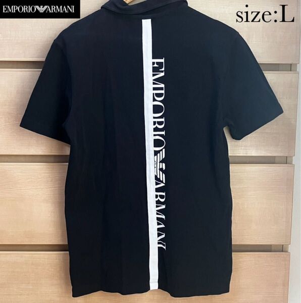 【複数割】エンポリオアルマーニ EMPORIO ARMANI 半袖ポロシャツL黒