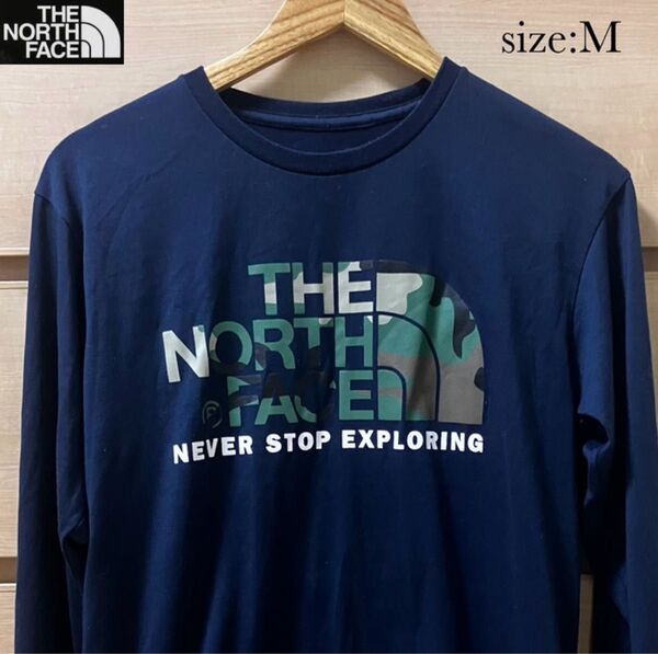 【複数割】ノースフェイスTHENORTHFACE 長袖TロンT ネイビーMサイズ