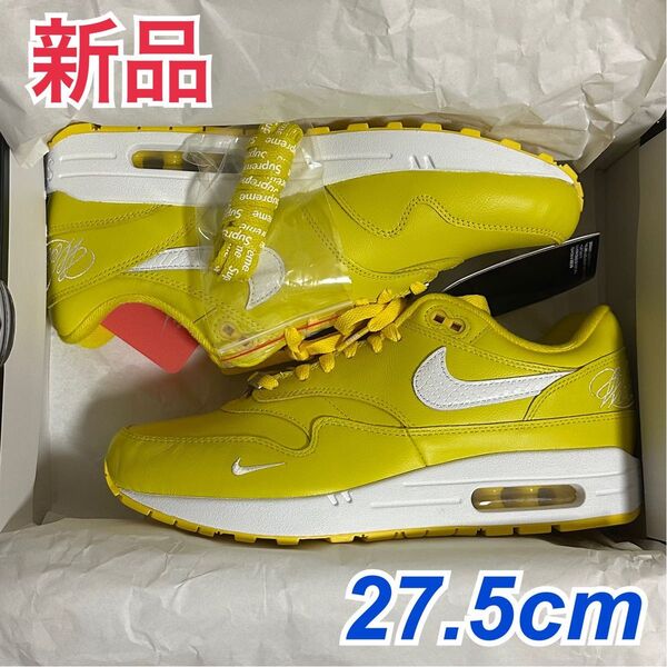Supreme × Nike Air Max 1 '87 SP "Yellow" SS25 / 27.5cm 新品