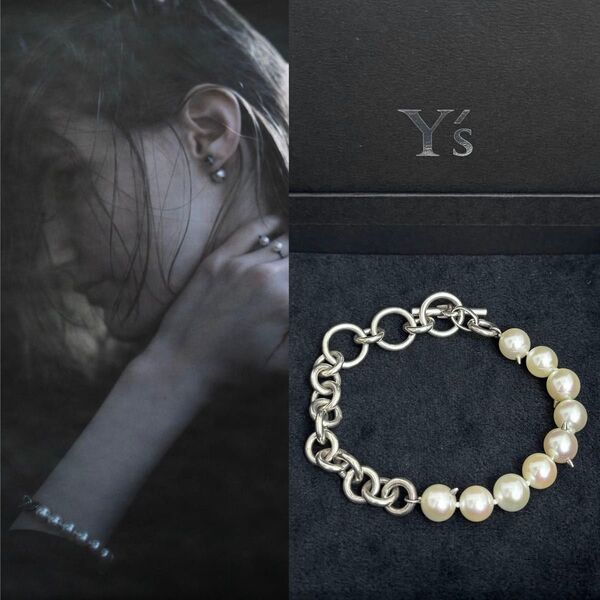 定価22万円 Y's x PFE 23SS COMBI-BRACELET アコヤ真珠 シルバー925 ワイズ ヨウジヤマモト