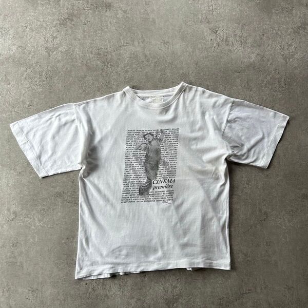 90s チャップリン 偉人tシャツ USA製 ホワイト XL相当