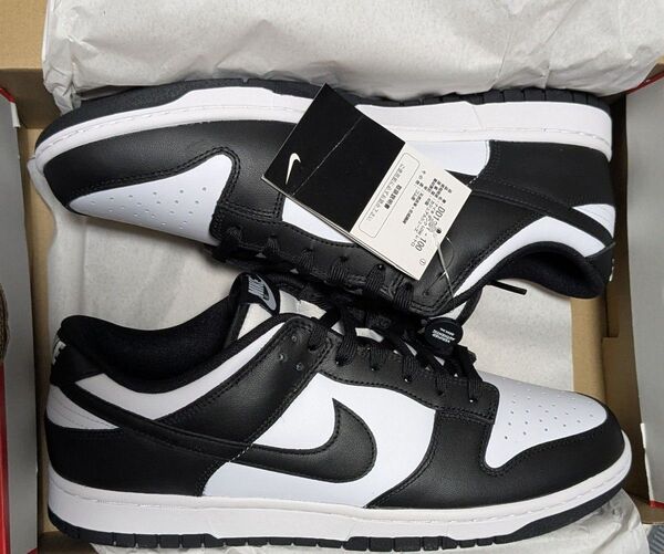新品 未使用 ナイキ ダンク DUNK LOW RETRO NIKE 29cm パンダ Panda 黒 白 ブラック ホワイト