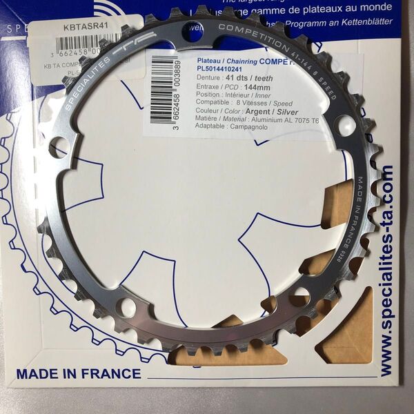 ラスト1枚 Specialites TA テーアー コンペティション チェーンリング 41T PCD144mm