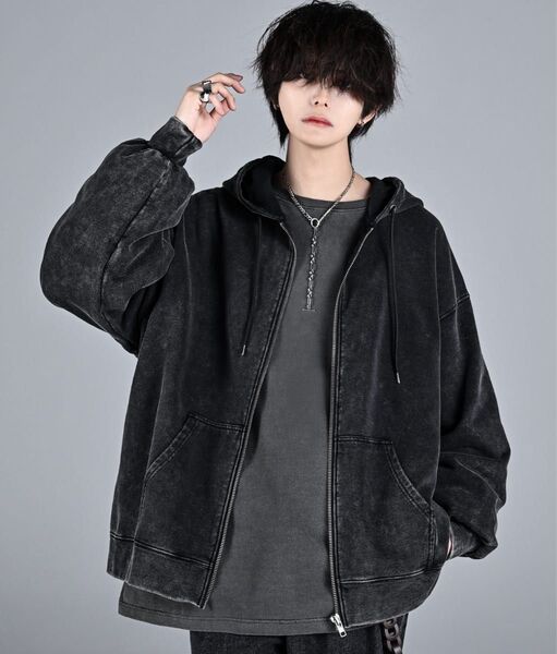 未使用welise × 犬飼京 ヘビーウェイトスウェットジップアップパーカー ヴィンテージ