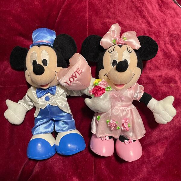 ミッキー&ミニー ウェディング ぬいぐるみ 2体セット ウエディング電報
