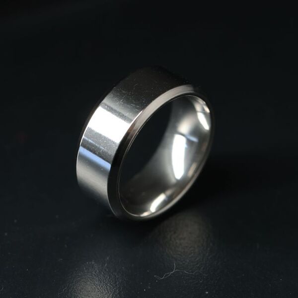 8mm 平打 メンズ 指輪 鏡面 シルバーリング サージカルステンレス 316L◎