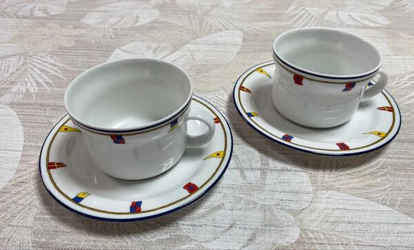 【美品】リチャードジノリ クリッパー カップ・ソーサー 2個セット②