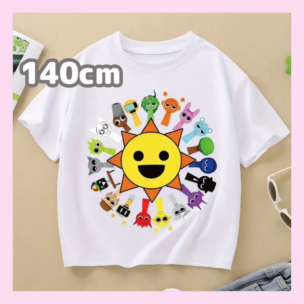 大人気★スプランキー 半袖Tシャツ 140cm ホワイト ミスターサン オールスター