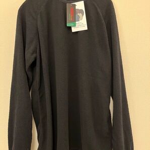 Lサイズ ブラック ワークマン サーモライトエコモード サーマルクルーネック フリース インナー 長袖 長袖Tシャツ