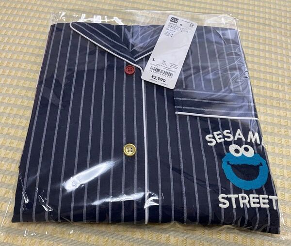 GU コットンパジャマ セサミストリート Sesame Street 半袖&ショートパンツ Lサイズ