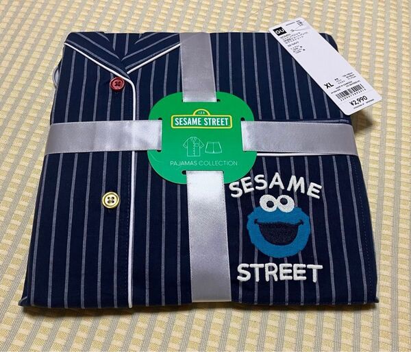 GU コットンパジャマ セサミストリート Sesame Street 半袖&ショートパンツ XLサイズ