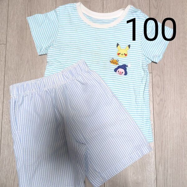 ユニクロ 100cm 半袖Tシャツ 半ズボン 上下セット ポケモン ルームウェア