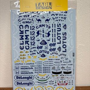 タブデザイン 1/20 ロータスホンダ99T フルスポンサーデカール 未開封品