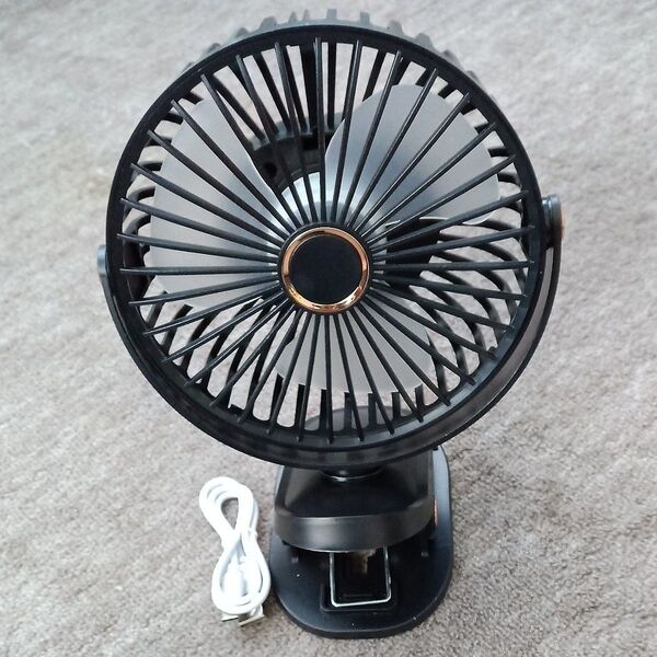 クリップ付き扇風機 ハンディファン USB充電式