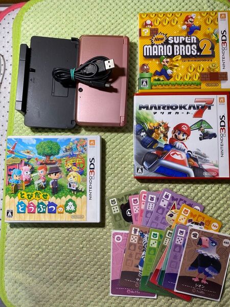 美品 3DS本体 カセット amiiboカード
