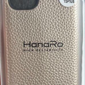 Iphone 15 Plus用ケース ゴルドxホワイト