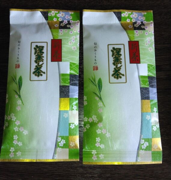 2025年産 令和7年産 準無農薬 新茶 一番茶 深むし茶 100gを2本 深蒸し茶 お茶 緑茶 静岡茶 煎茶 今年の新茶