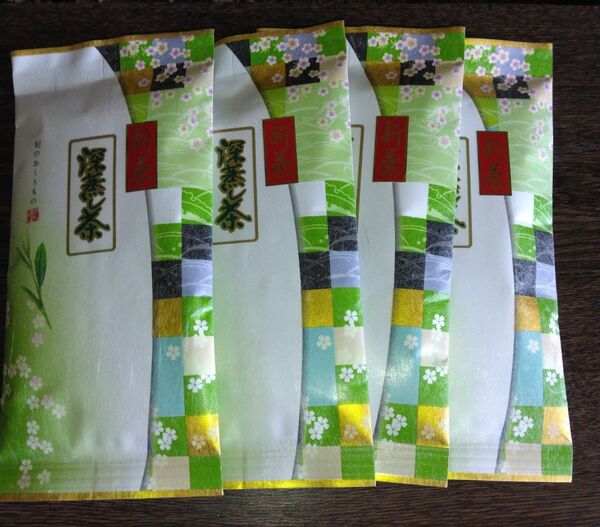 2025年産 令和7年産 準無農薬 新茶 一番茶 深むし茶 100gを4本 深蒸し茶 お茶 緑茶 静岡茶 煎茶 今年の新茶