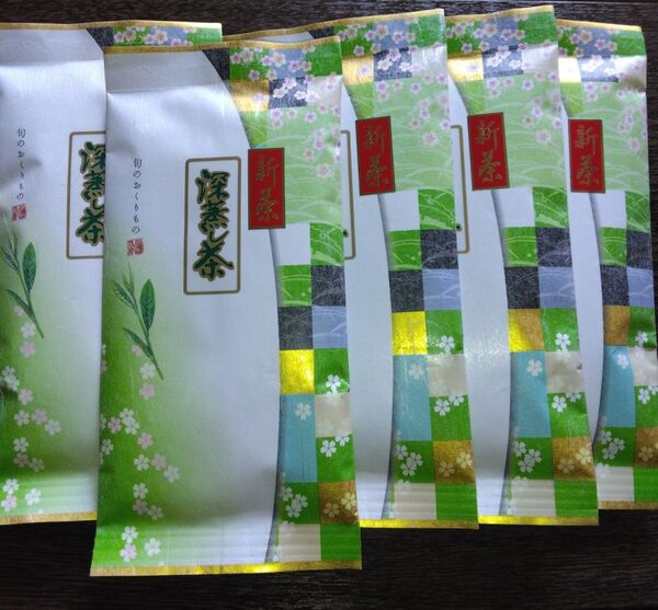 2025年産 令和7年産 準無農薬 新茶 一番茶 深むし茶 100gを5本 深蒸し茶 お茶 緑茶 静岡茶 煎茶 今年の新茶