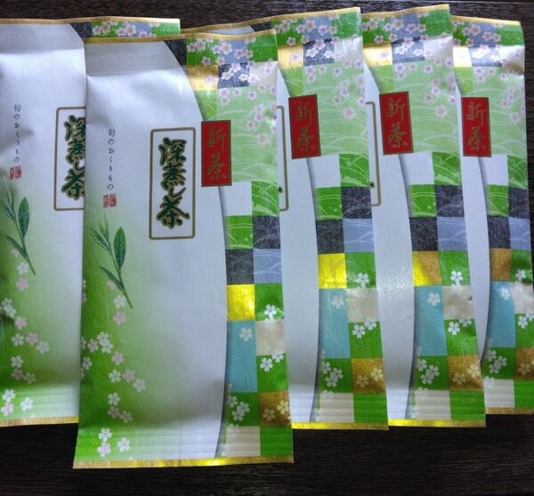 2025年産 令和7年産 準無農薬 新茶 一番茶 深むし茶 100gを5本 深蒸し茶 お茶 緑茶 静岡茶 煎茶 今年の新茶